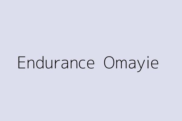 Endurance  Omayie 